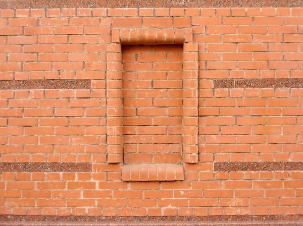 Brick wall and brick up window — Stock Photo, Image