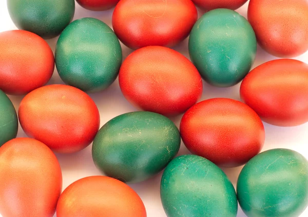 Many colored Easter eggs — Stock Photo, Image