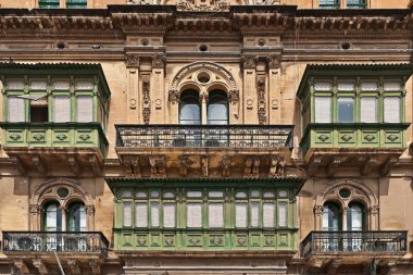 geleneksel Malta balkon, valletta, malta