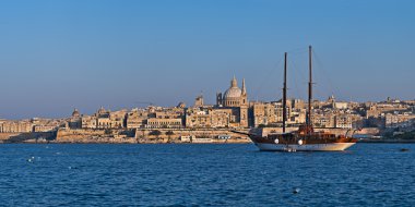 Panoramic view over Valletta, the capital of Malta clipart