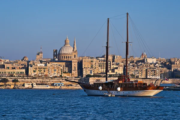Uitzicht op valletta, de hoofdstad van malta — Stockfoto