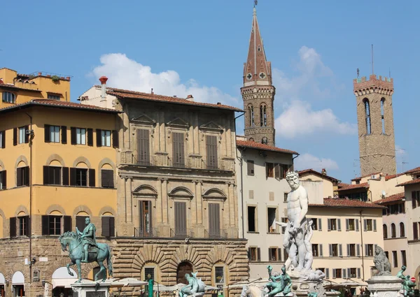 Piazza della signoria, Florencja, Toskania, Włochy. — Zdjęcie stockowe