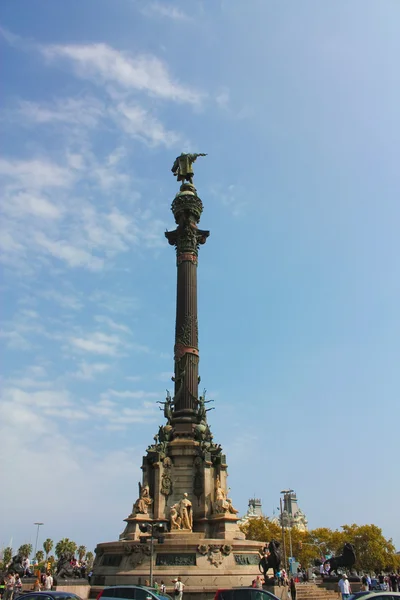 Christopher columbus heykeli, barcelona — Stok fotoğraf