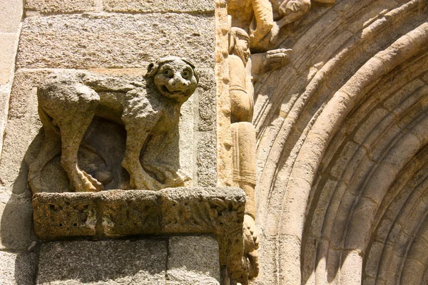 Монументальные детали собора Сантьяго-де-Компостела — стоковое фото