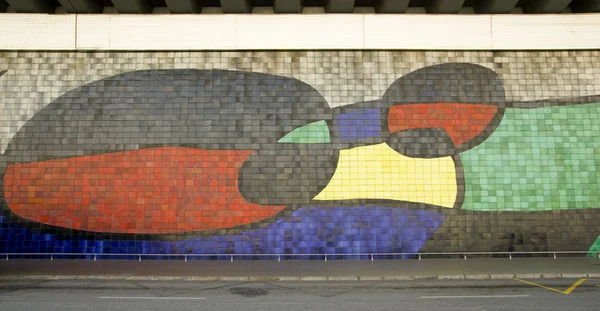 Mosaik av Barcelona flygplats. — Stockfoto