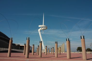 Columns and Calatrava tower clipart