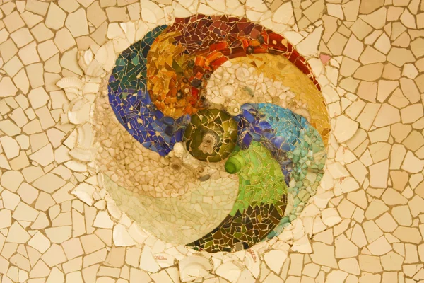 stock image Gaudi mosaic, Rosette