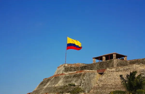 San felipe de barajas zamku. Cartagena de indias, Kolumbia — Zdjęcie stockowe