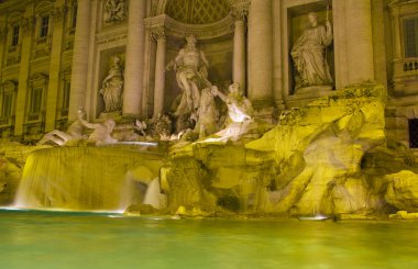 The famous and romantic Trevi Fountain , Rome clipart