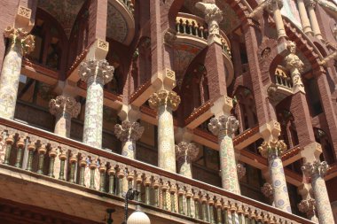 Facade of Palau de la Música in Barcelona clipart