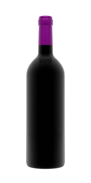 Fioletowy butelka wina — Zdjęcie stockowe