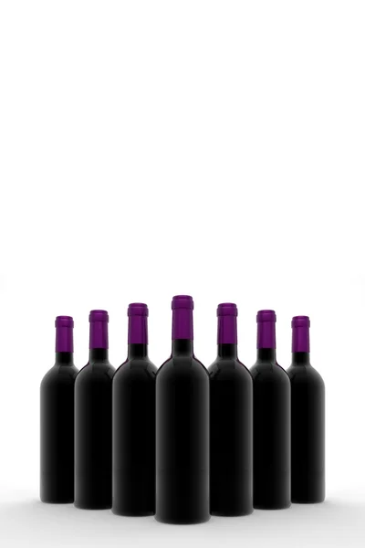 Botella de vino grupo — Foto de Stock