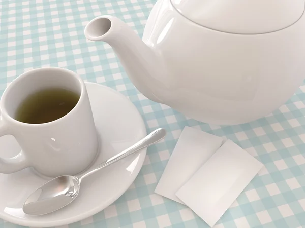Tea and teapot — Stock Photo, Image