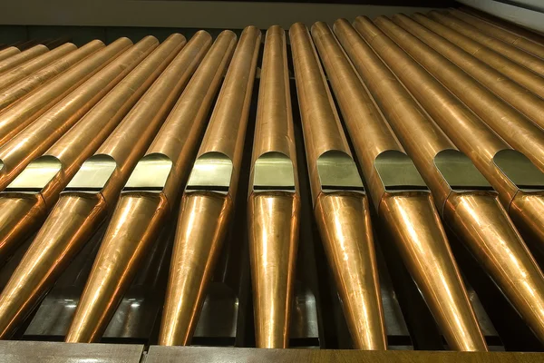 Traditional organ pipes Royalty Free Stock Images