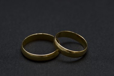 Wedding golden rings. clipart