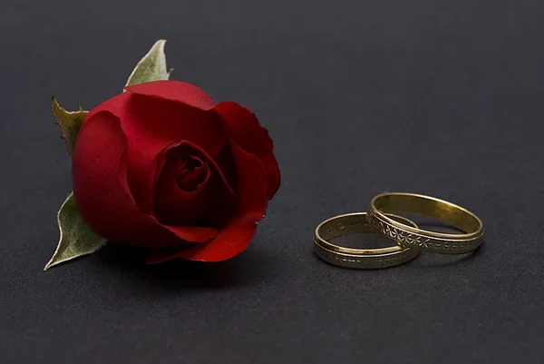 Wedding rings. — Stock Photo, Image