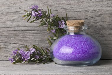 Rosemary bath salts. clipart