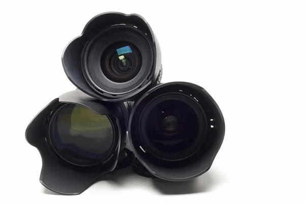 Três lentes premium . — Fotografia de Stock
