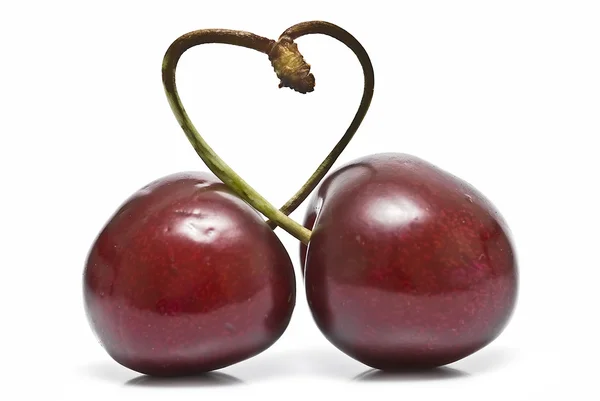 Сердце вишни . — стоковое фото