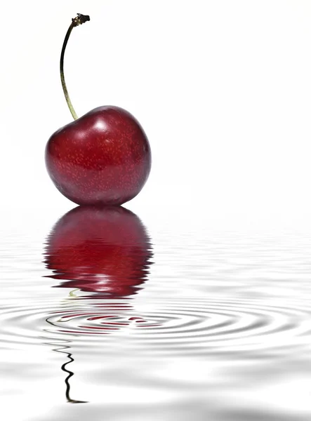 Cherry reflected on water. — Stock Photo, Image