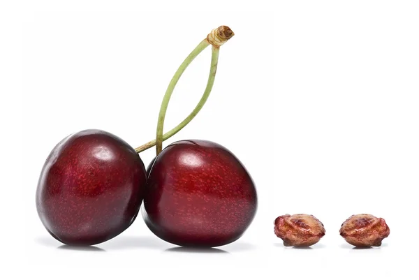 Cherries and seeds. — Stock Photo, Image