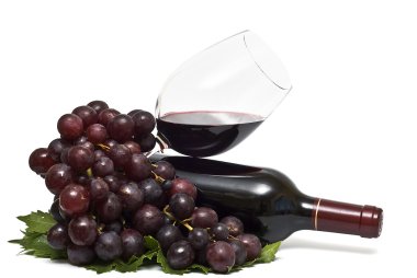 Natural red wine. clipart
