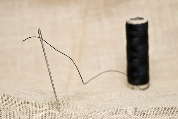 針と糸. — ストック写真