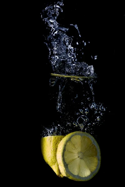 Lemon splashing. — Stock Photo, Image
