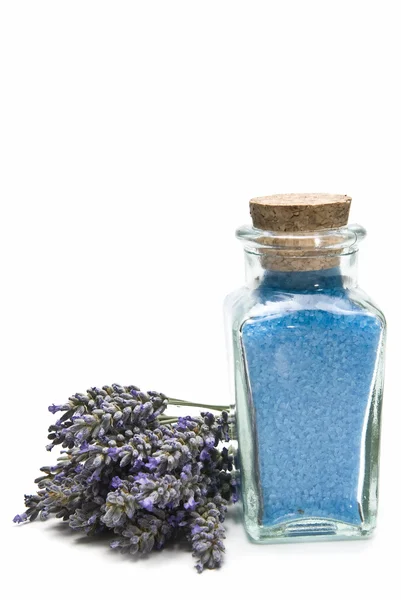 stock image Bath salts with lavender.