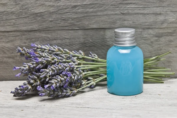 Lavender gel on a shelf. — Stock Photo, Image