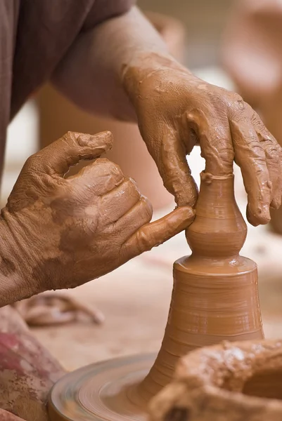 Potter's hands. — Stock Photo, Image