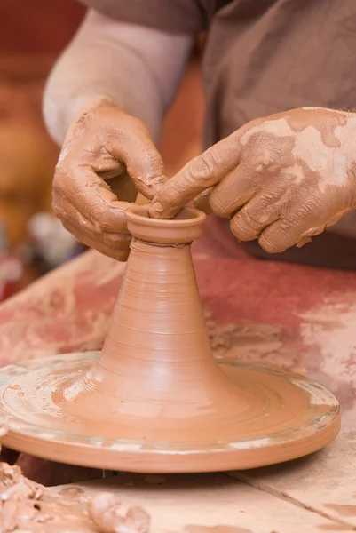 Clay on the whell-head. — Stock Photo, Image