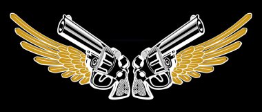 Revolver wing black clipart