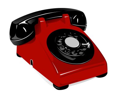 Retro telephone clipart