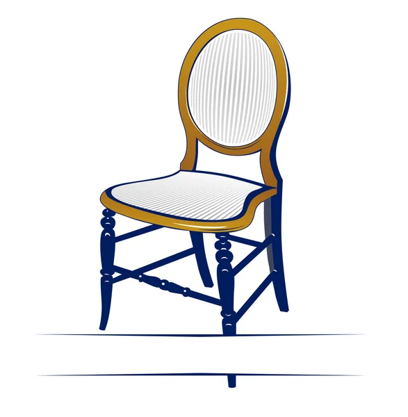 Retro wood chair — Stock Vector