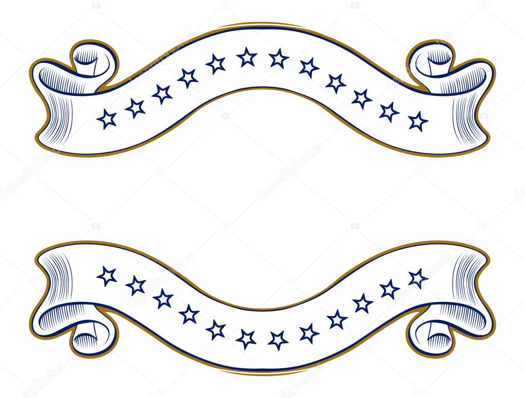 Vintage ribbon emblem