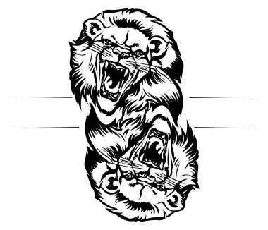 Lion head clipart