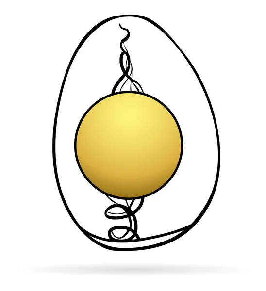 Ícone de ovo dentro — Vetor de Stock