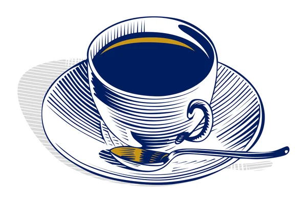 Чашка чая кофе — стоковый вектор