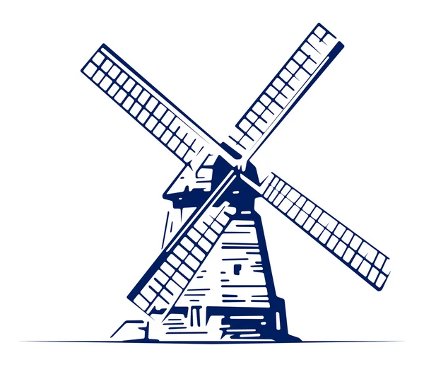 Emblème du moulin — Image vectorielle