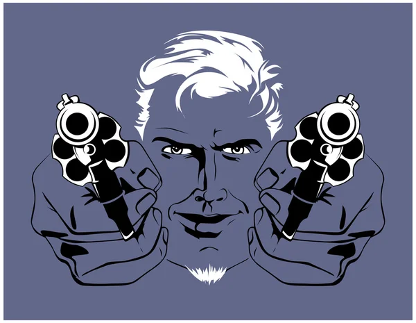 Blond gangster man — Stock vektor