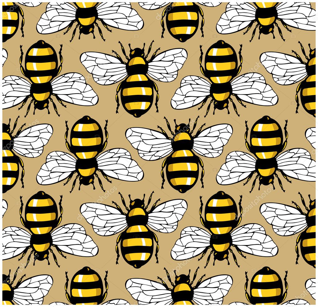 Bee honey pattern