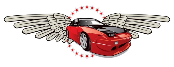 Race car emblem — Stock Vector