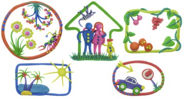 My life - house, family, car, rest, food, garden clipart