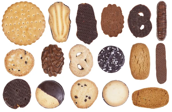 Allsorts chocolate cookies set — Stock Photo, Image