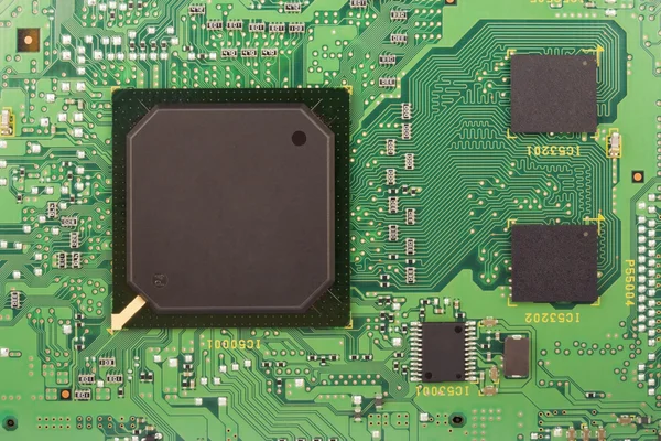 Modern printed-circuit board macro background — Stock Photo, Image