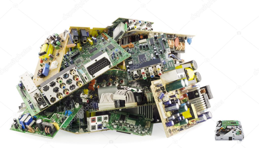 Broken electronics on a garbage dump — Stock Photo © vilaxlt #6367040