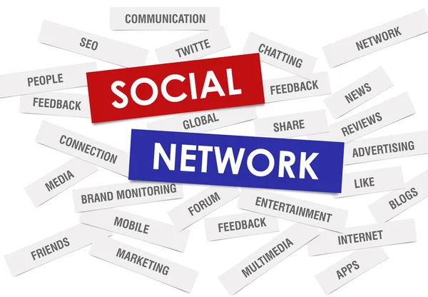 Közösségi hálózat — Stock Fotó