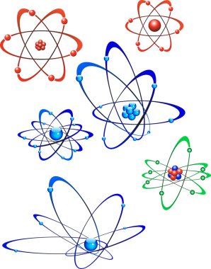 Atom collection clipart