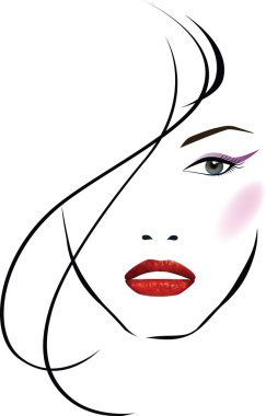 Beautiful girl clipart